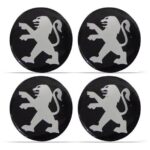 emblema Boton Cal Logo Peugeot Preto 48mm