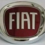emblema Boton Cal Logo  Fiat Carbono Cromado 48mm