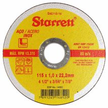 DISCO CORTE  4 1/2X1,0INOX STARRET